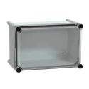 Schneider Electric PanelSeT Series Fibreglass Reinforced Polyester Enclosure with Grey Body and Transparent Lid NSYPLS1827G