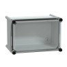 Schneider Electric PanelSeT Series Fibreglass Reinforced Polyester Enclosure with Grey Body and Transparent Lid NSYPLS1827G