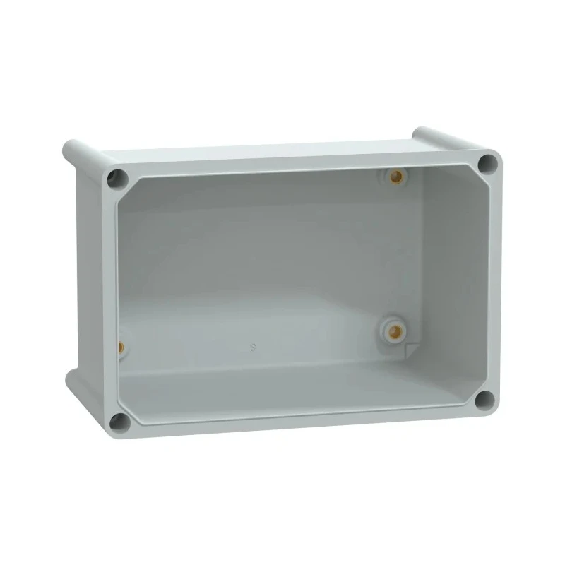 Schneider Electric PanelSeT Series Fibreglass Reinforced Polyester Enclosure with Grey Body and Transparent Lid NSYPLS1827G