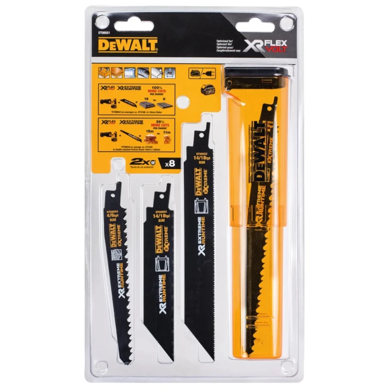 DeWALT Reciprocating Saw Blade 8-Piece 430 mm Steel DT99551-QZ
