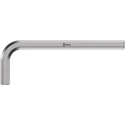 Wera L Metric Hex Key Set Chrome Plated, Hex Size 11 mm, Short Arm, 120 mm Length 05160956001
