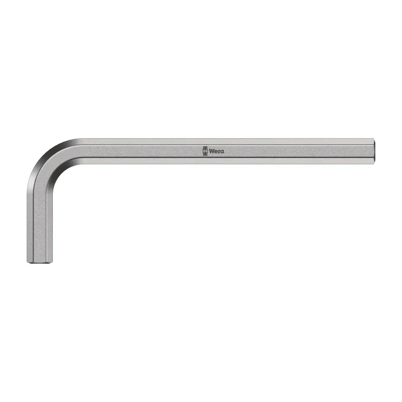 Wera L Metric Hex Key Set, Hex Size 8 mm, Chrome Plated, Short Arm, 100 mm 05021055001