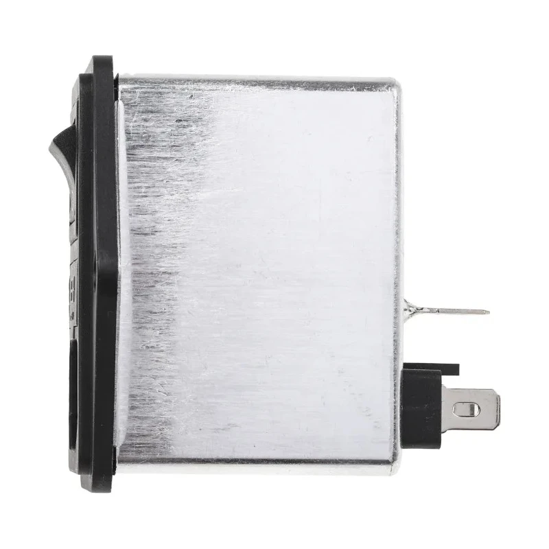 Schaffner 250V AC 4A Panel Mount IEC Filter Male 2 Pole 2 Fuse Faston FN284-4-06