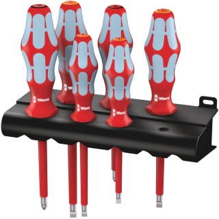 Wera Insulated Pozidriv Screwdriver Set, Stainless Steel, 6-Piece, VDE Certified, Czech Republic 05022745001