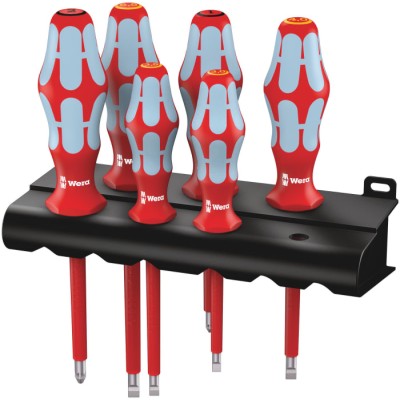 Wera Insulated Pozidriv Screwdriver Set, Stainless Steel, 6-Piece, VDE Certified, Czech Republic 05022745001