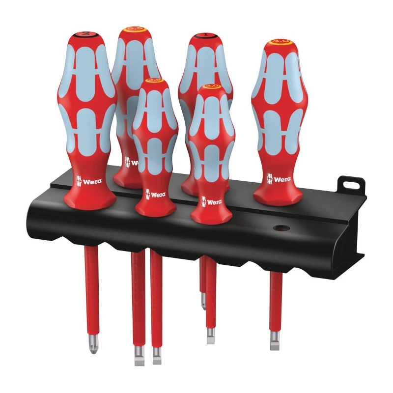 Wera Insulated Pozidriv Screwdriver Set, Stainless Steel, 6-Piece, VDE Certified, Czech Republic 05022745001