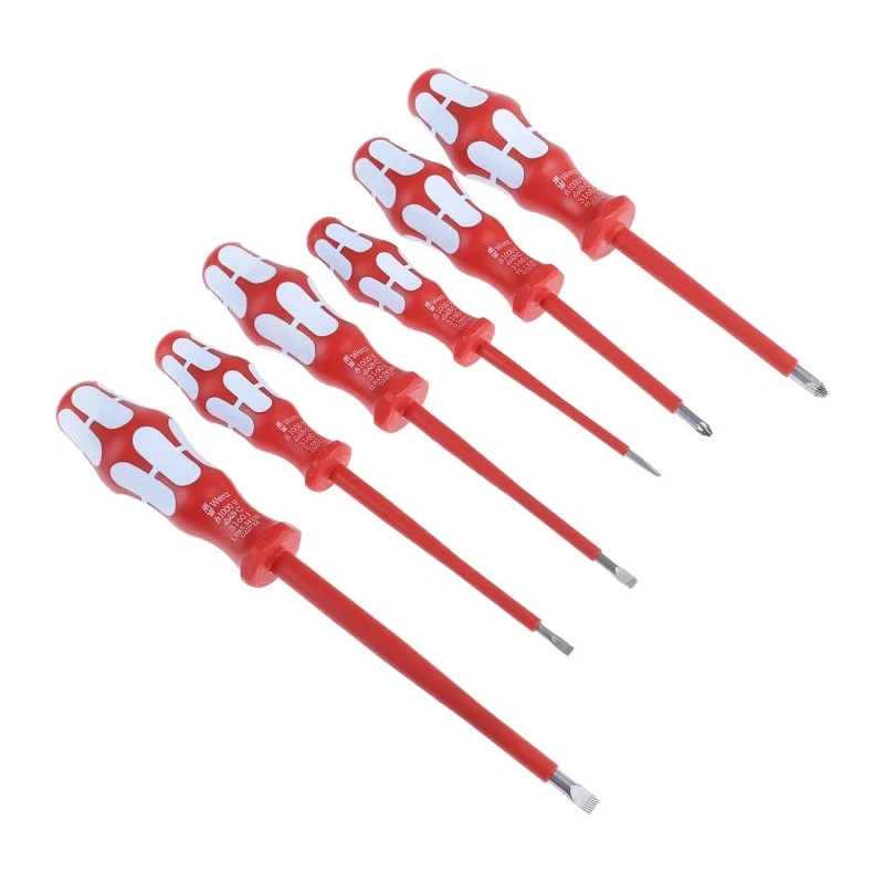 Wera Insulated Pozidriv Screwdriver Set, Stainless Steel, 6-Piece, VDE Certified, Czech Republic 05022745001