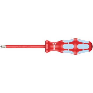 Wera Insulated Screwdriver PZ1 Tip 80 mm Blade VDE 1000V Approved Stainless Steel 178mm Overall 05022740001