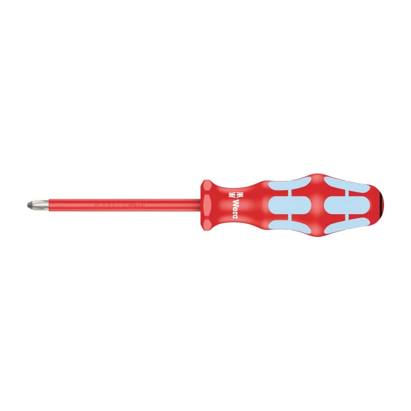 Wera Insulated Screwdriver PZ1 Tip 80 mm Blade VDE 1000V Approved Stainless Steel 178mm Overall 05022740001