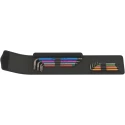 Wera 9 Piece L Imperial Hex Key Set with Hex Sizes 1.98 to 9.53 mm, Black Laser Finish 05022639001