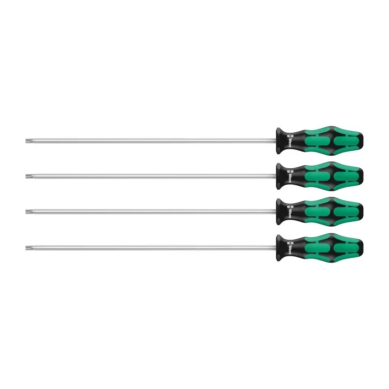 Wera Torx Standard Screwdriver Set with Holding Function and 300 mm Blades, 4-Piece 05028074001