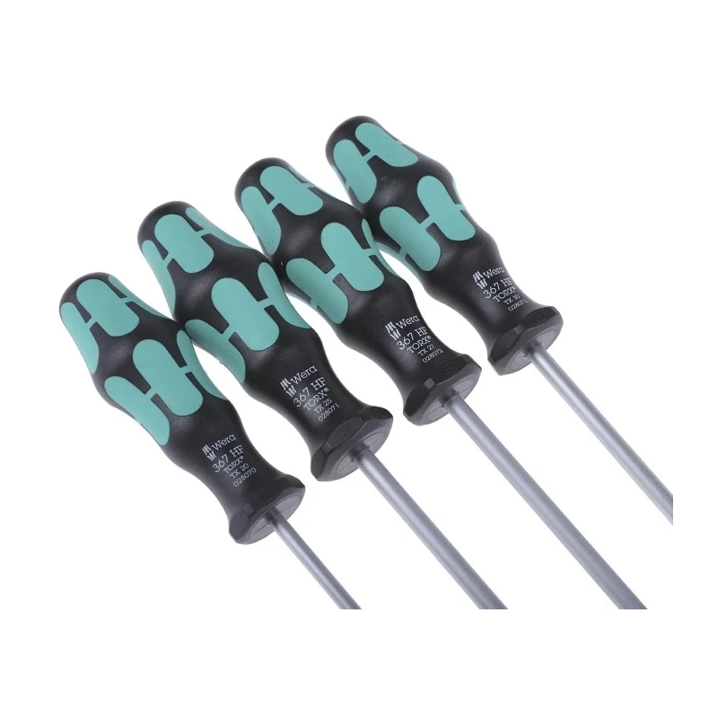 Wera Torx Standard Screwdriver Set with Holding Function and 300 mm Blades, 4-Piece 05028074001