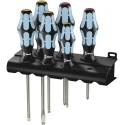 Wera Phillips and Slotted Standard Screwdriver Set 6-Piece, Stainless Steel, Colour-Coded Handle 05032060001