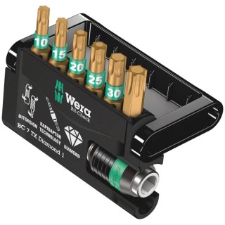 Wera Hex, Torx, Hex Screwdriver Bit Set Diamond Tipped Impact Bit 7 Pieces 05057415001