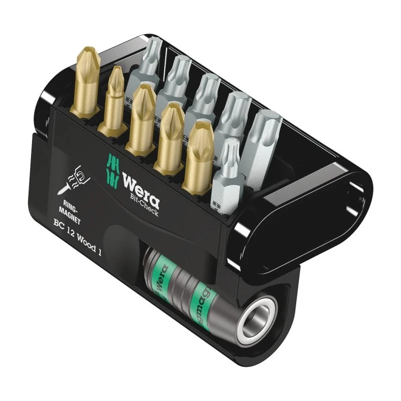 Wera Hex, Pozidriv, Phillips, Torx, Hex Screwdriver Bit Set, 12 Pieces 05074826010