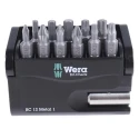 Wera Hex, Phillips, Pozidriv, Torx Screwdriver Bit Set with 12 Pieces S2 Steel 1/4" Hex Drive 05057424001