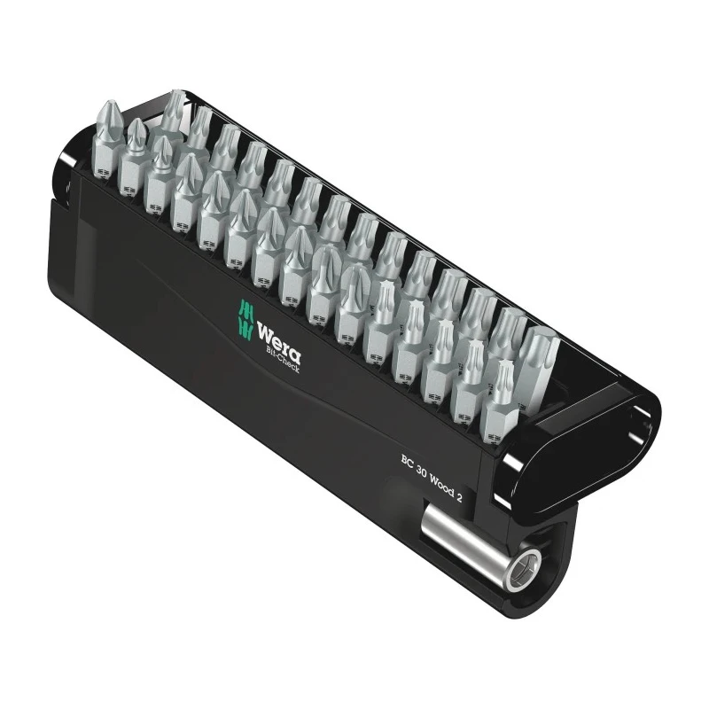 Wera Screwdriver Bit Set Hex Phillips Pozidriv Torx Diamond Tipped 30 Pieces 05057432001