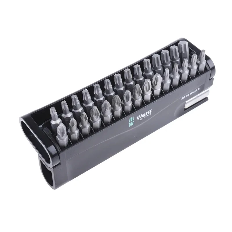 Wera Screwdriver Bit Set Hex Phillips Pozidriv Torx Diamond Tipped 30 Pieces 05057432001