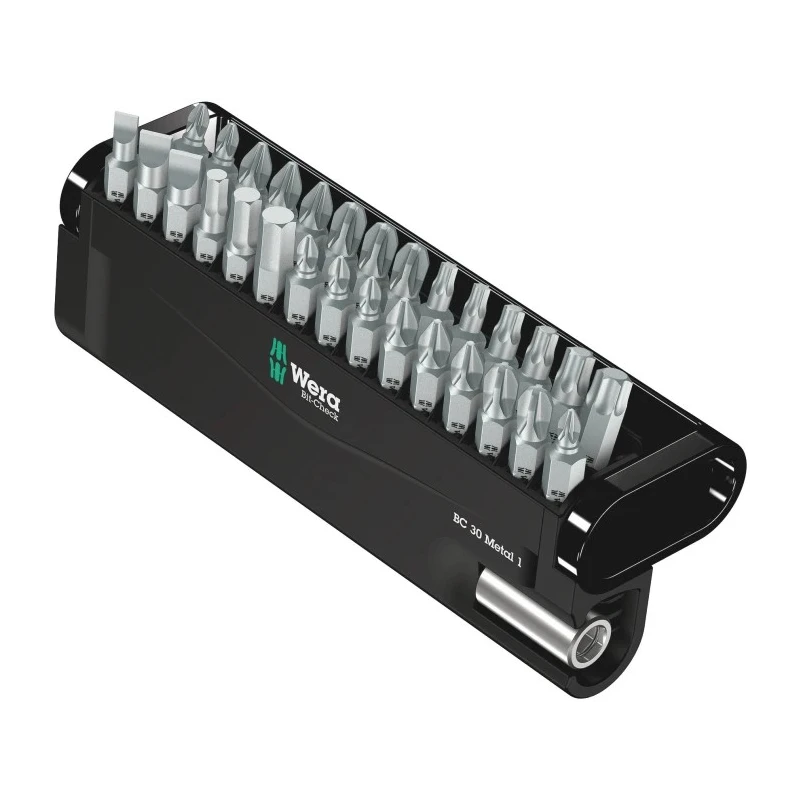 Wera Hex Phillips Pozidriv Slotted Torx Impact Screwdriver Bit Set 1/4 in 30 Pieces 05057434001