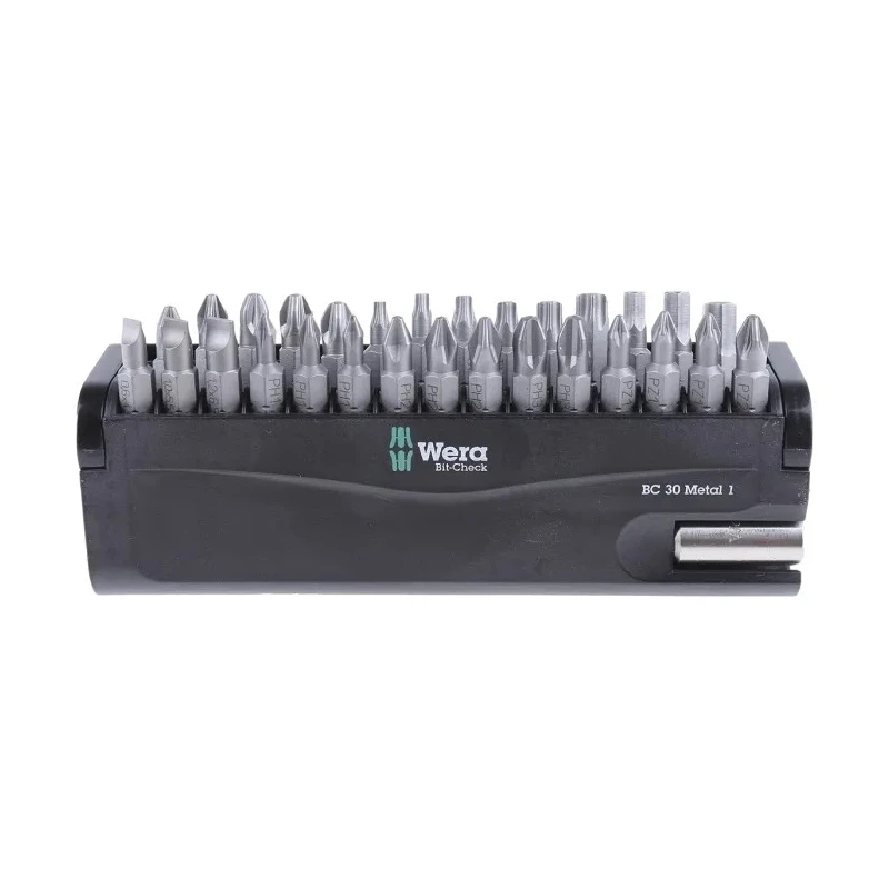 Wera Hex Phillips Pozidriv Slotted Torx Impact Screwdriver Bit Set 1/4 in 30 Pieces 05057434001