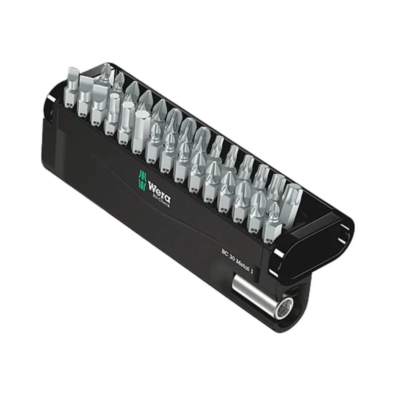 Wera Hex Phillips Pozidriv Slotted Torx Impact Screwdriver Bit Set 1/4 in 30 Pieces 05057434001