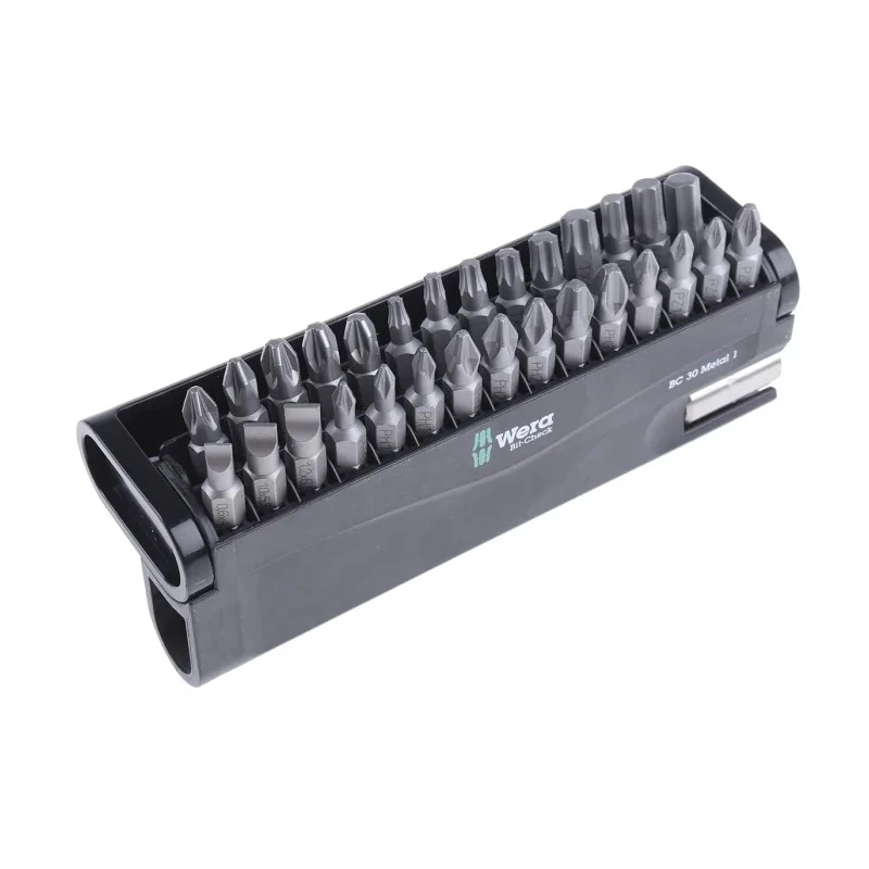 Wera Hex Phillips Pozidriv Slotted Torx Impact Screwdriver Bit Set 1/4 in 30 Pieces 05057434001