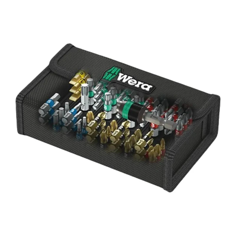 Wera Universal Hex Phillips Pozidriv Slotted Torx Screwdriver Bit Set 61 Pieces 1/4 in 160mm 05057441001