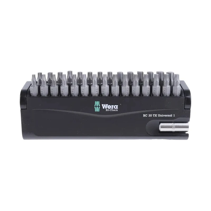 Wera Universal Hex Torx Screwdriver Bit Set 30 Pieces S2 Steel Impact Bit Type 05057908001