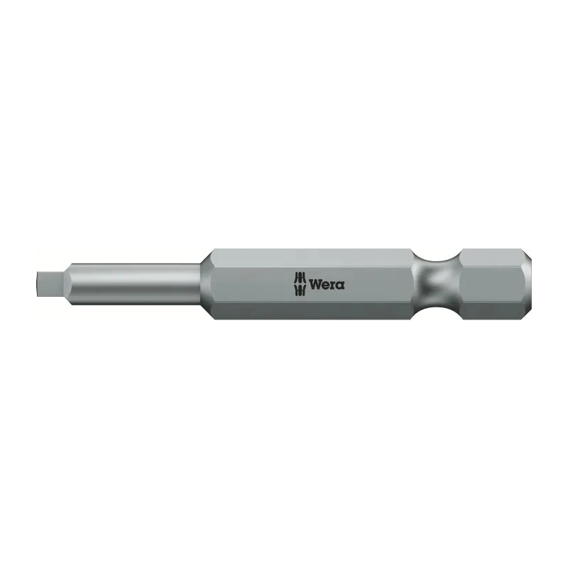 Wera Square Screwdriver Bit with 1/4 in Hex Drive, SQ1 Tip, 50mm Overall Length 05060147001