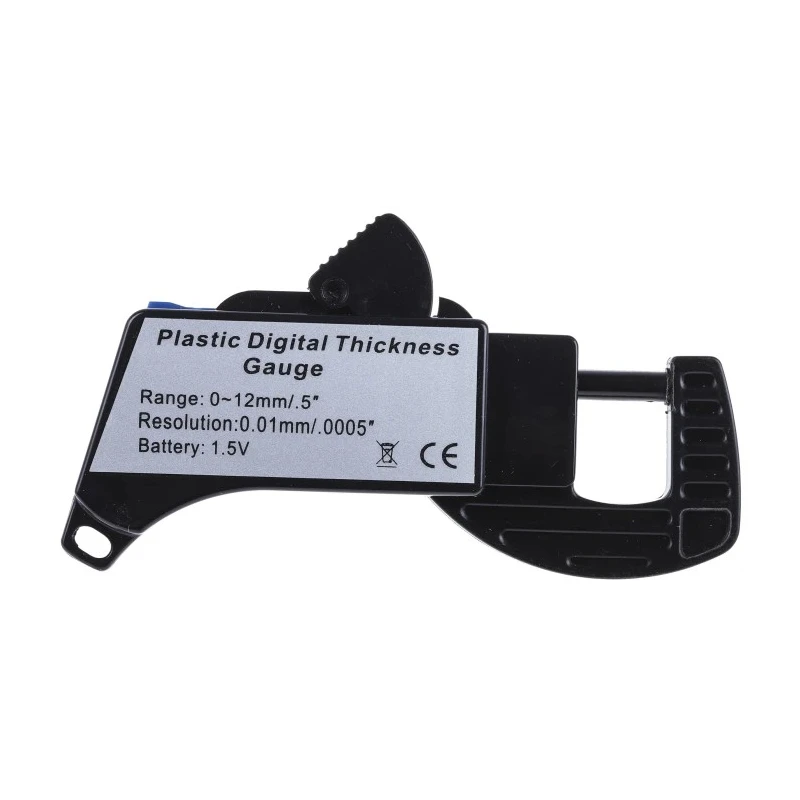 RS PRO Digital Thickness Meter 0-12 mm Range ±0.1 mm Accuracy 0.01 mm Resolution LCD Display 123-0918