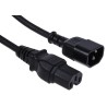 RS PRO IEC C15 to IEC C14 Power Cord 2 m Black Rubber 250V 10A 123-0952