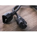 RS PRO IEC C15 to IEC C14 Power Cord 2 m Black Rubber 250V 10A 123-0952