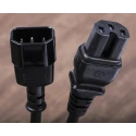 RS PRO IEC C15 to IEC C14 Power Cord 2 m Black Rubber 250V 10A 123-0952