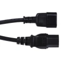 RS PRO IEC C15 to IEC C14 Power Cord 2 m Black Rubber 250V 10A 123-0952