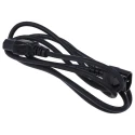 RS PRO IEC C15 to IEC C14 Power Cord 2 m Black Rubber 250V 10A 123-0952