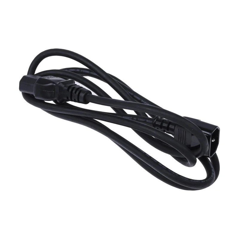 RS PRO IEC C15 to IEC C14 Power Cord 2 m Black Rubber 250V 10A 123-0952
