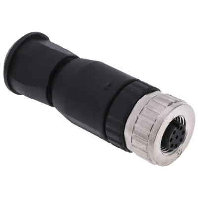 HARTING Circular Connector Cable Mount Socket Female 8 Contacts Gold over Nickel Plating M12 30V 2A IP67 21033192801