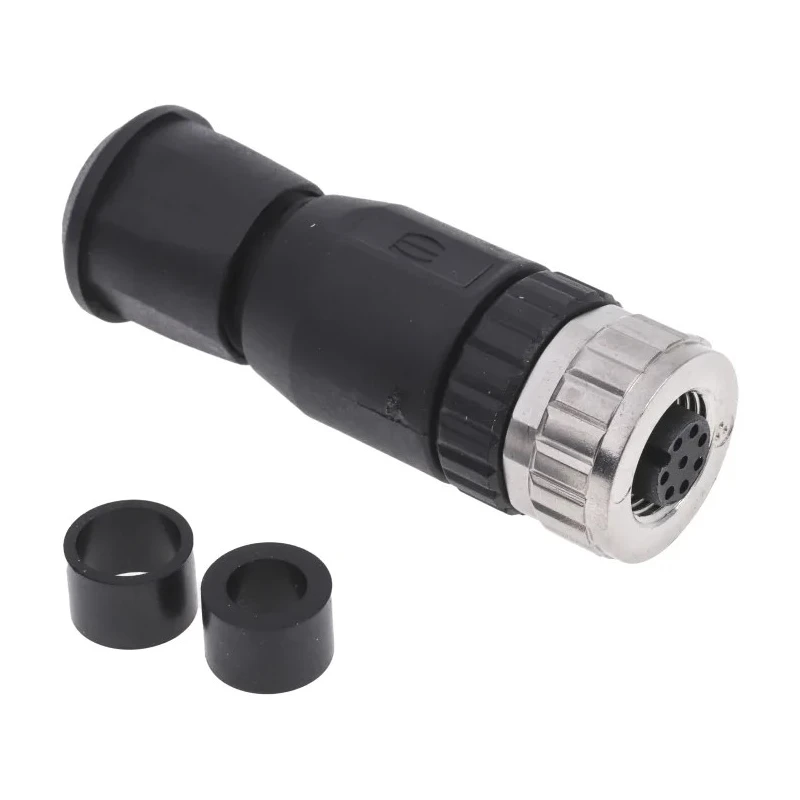 HARTING Circular Connector Cable Mount Socket Female 8 Contacts Gold over Nickel Plating M12 30V 2A IP67 21033192801