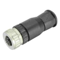 HARTING Circular Connector Cable Mount Socket Female 8 Contacts Gold over Nickel Plating M12 30V 2A IP67 21033192801
