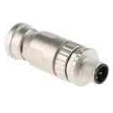 HARTING Circular Connector Cable Socket, Male, 5 Contacts, M12 Size, 7.5A, 60V, IP67 Protection, Screw-On 21033291501