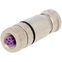HARTING Circular Connector M12, 5 Contacts, Female Socket, Cable Mount, IP67, 60V, 7.5A, B-Coded 21033492501