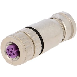 HARTING Circular Connector M12, 5 Contacts, Female Socket, Cable Mount, IP67, 60V, 7.5A, B-Coded 21033492501