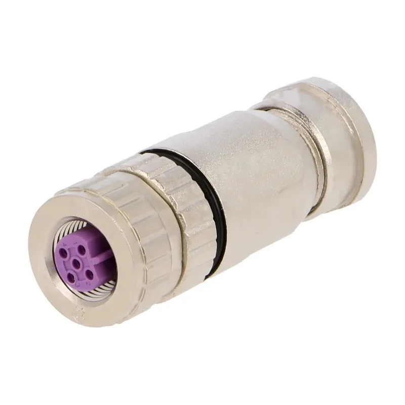 HARTING Circular Connector M12, 5 Contacts, Female Socket, Cable Mount, IP67, 60V, 7.5A, B-Coded 21033492501