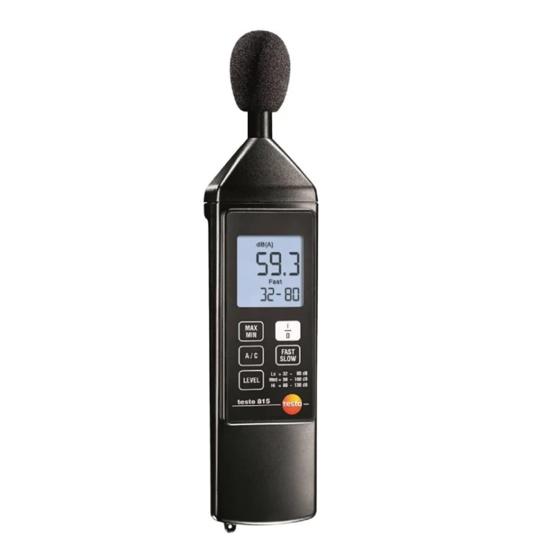Testo Sound Level Meter 32 dB to 130 dB 8 kHz IEC 60651 Class 2 Accuracy, LCD Display 0563 8155