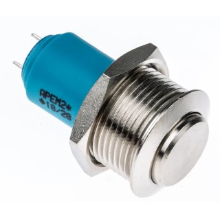 APEM AV Series Push Button Switch, Latching, Through Hole, 16.2 mm Cutout, SPST, IP65, 24 V dc 250 V ac AV0611A200
