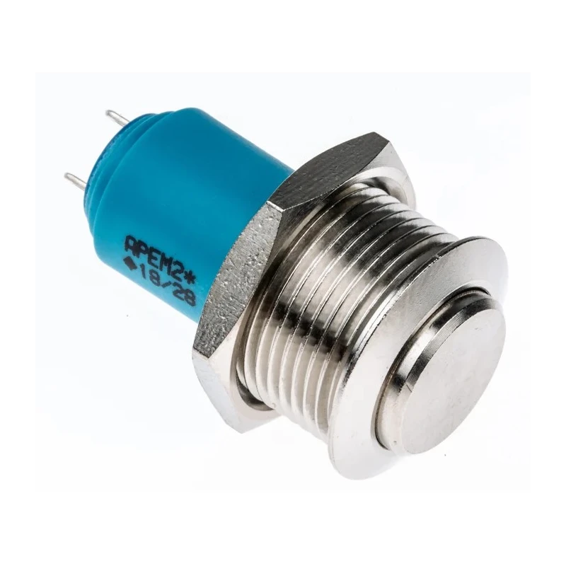 APEM AV Series Push Button Switch, Latching, Through Hole, 16.2 mm Cutout, SPST, IP65, 24 V dc 250 V ac AV0611A200