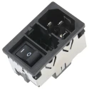 Schurter C14 Straight Snap-in IEC Connector Male 10A 250V Fuse Size 5 x 20 mm KM01.1205.11