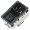 Schurter C14 Straight Snap-in IEC Connector Male 10A 250V Fuse Size 5 x 20 mm KM01.1205.11
