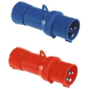 Schneider Electric Mureva IP44 Red Cable Mount 3P+PE Straight Industrial Power Connector 32A 415V 