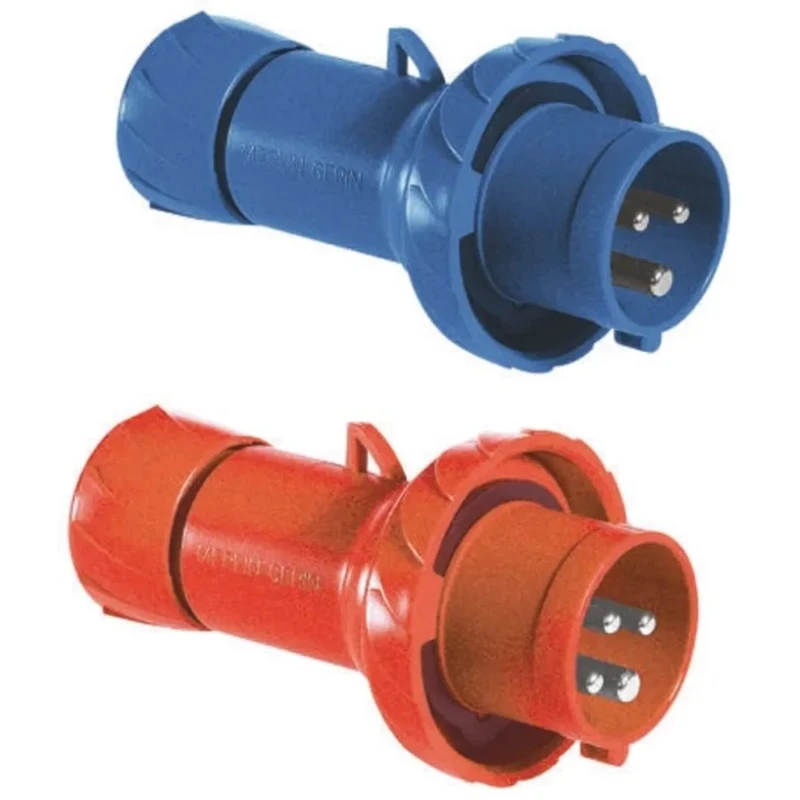 Schneider Electric Mureva IP67 Red Cable Mount 3P+N+PE Straight Industrial Power Connector 32A 415V 